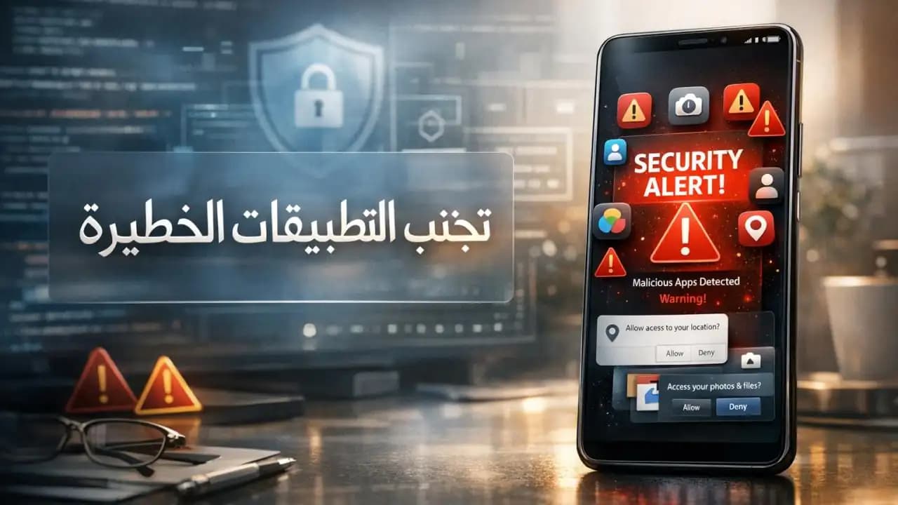 هاتف أندرويد يعرض تحذيرات أمان وتنبيهات من تطبيقات مشبوهة