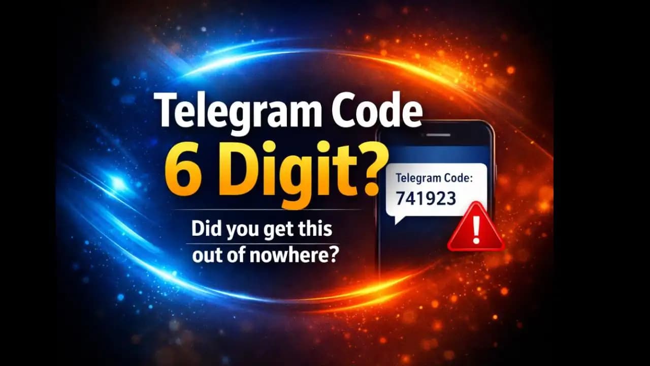 Phone showing Telegram 6 digit verification code message unexpectedly