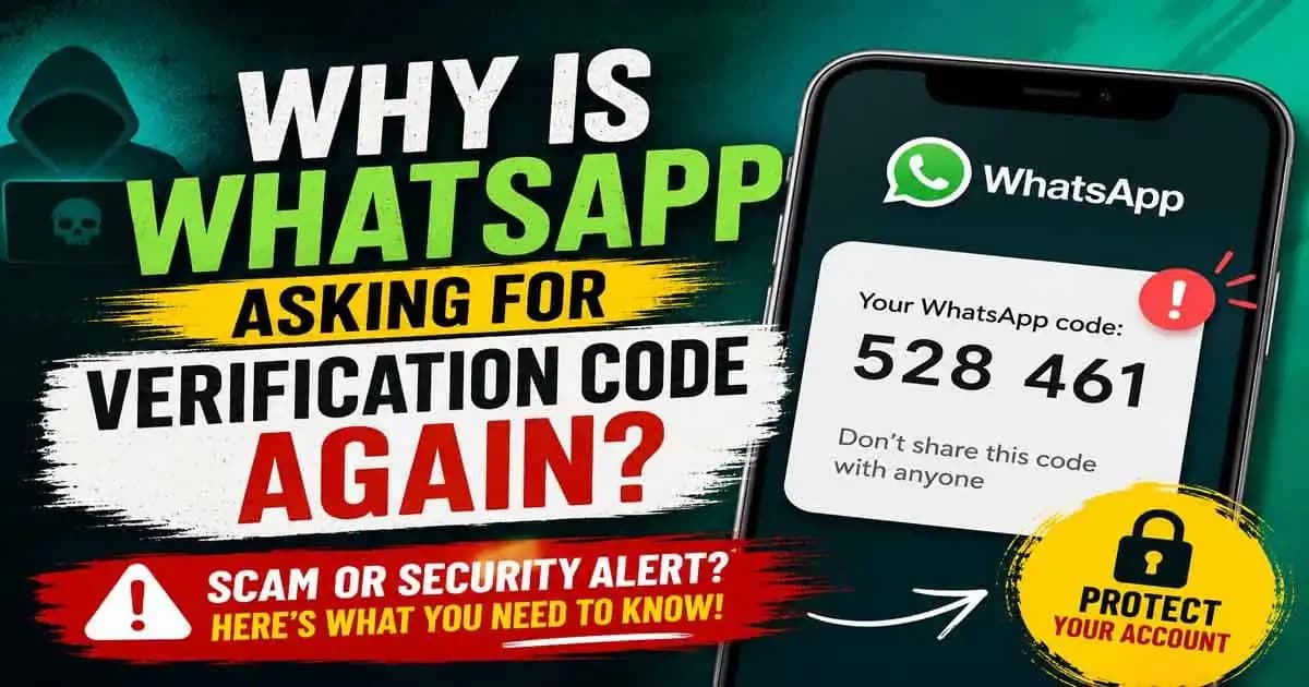 Phone showing WhatsApp verification code message