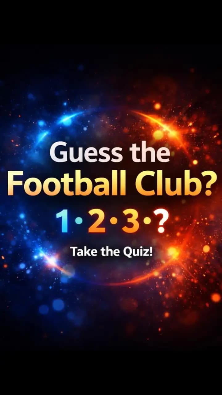 football club quiz concept with stadium lights and abstract football field background