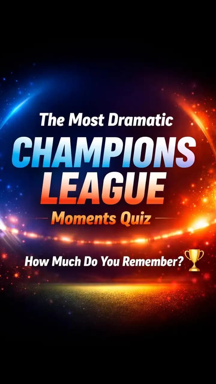 Abstract stadium lights atmosphere representing dramatic Champions League moments