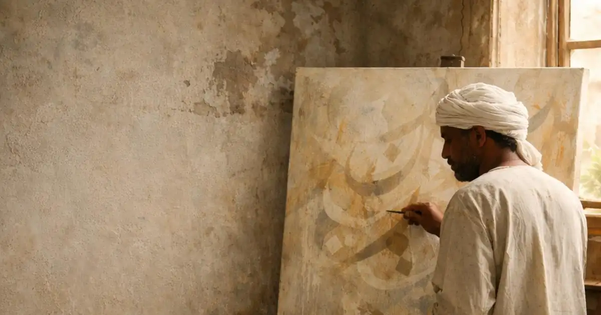 Sudanese artist inspired by Arabic literature and poetry