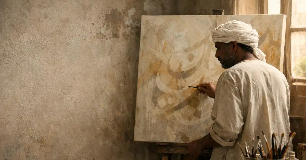 Sudanese artist inspired by Arabic literature and poetry