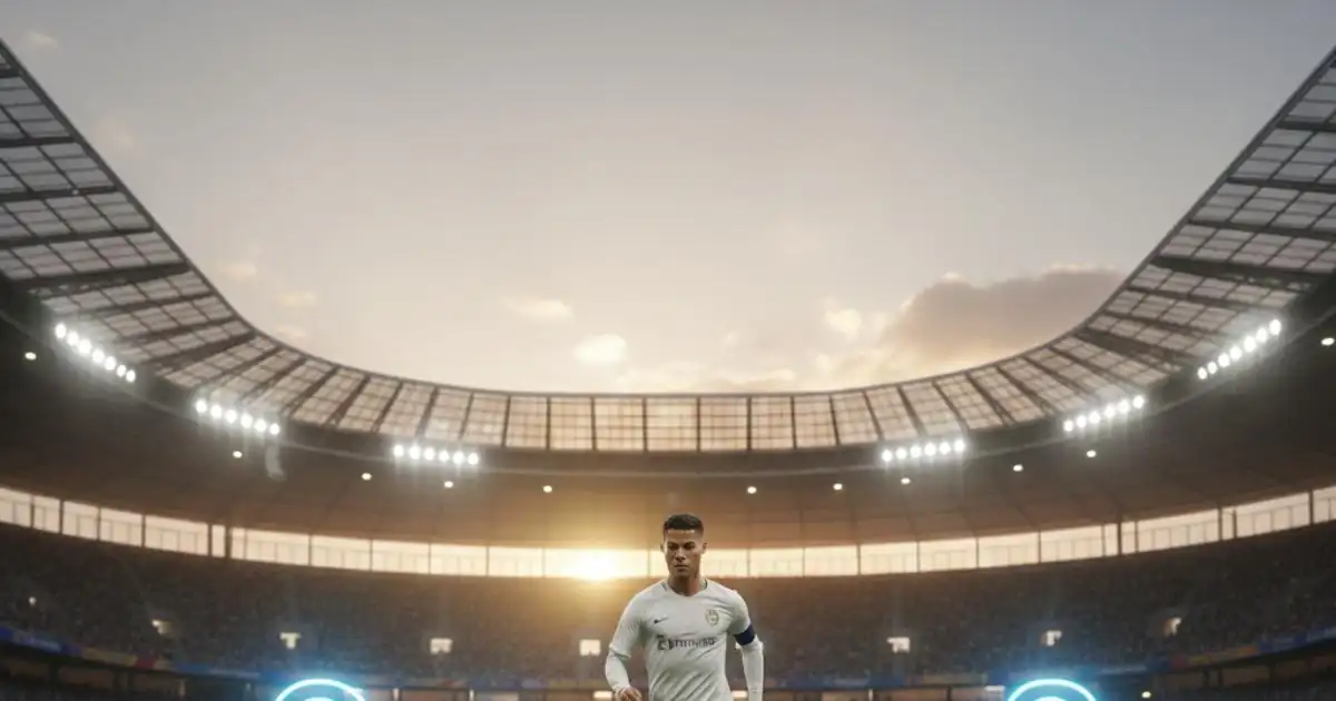 بانر اختبار خمن اللاعب مع أجواء ملعب كرة قدم