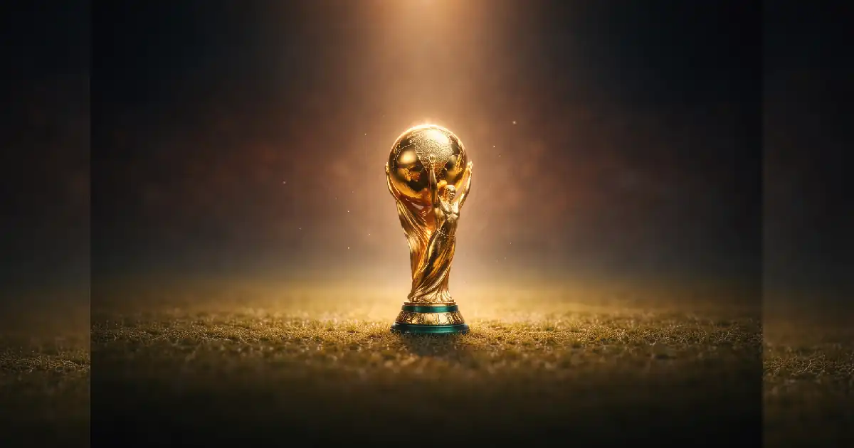 خلفية تجريدية سينمائية مستوحاة من كأس العالم