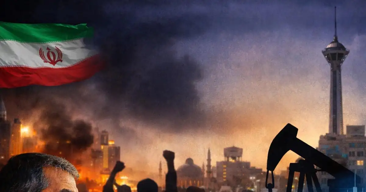 مشهد من تجمع عام في أحد شوارع إيران