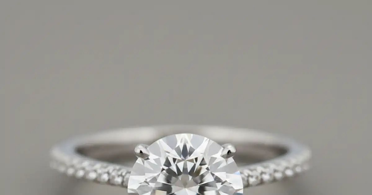 مجوهرات ألماس مصنع مخبريًا بإضاءة ناعمة